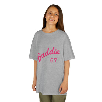 Kids Tee — Pink “Baddie 67” Front & “Slay” Back Graphic - Sole & Drip