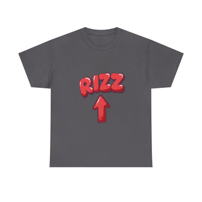 Adult Tee — Playful "RIZZ" Arrow Graphic Shirt