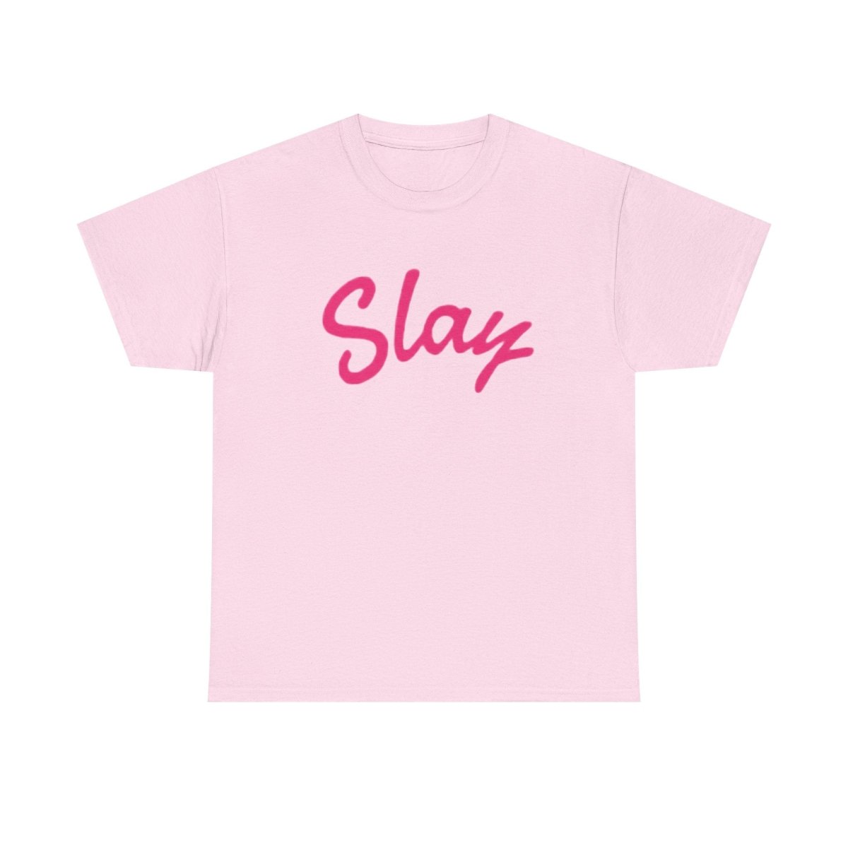 Slay Script T‑Shirt — Pink Script Graphic Tee for Trendy Women & Girls - Sole & Drip
