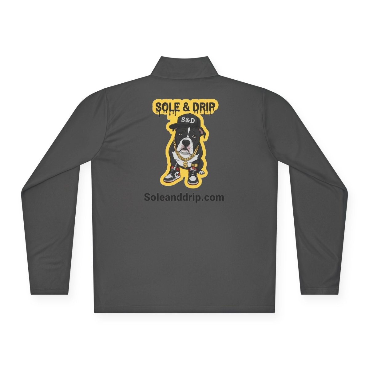 Sole and Drip Long Sleeve Quarter zip — 'SOLE AND DRIP' Design - Sole & Drip