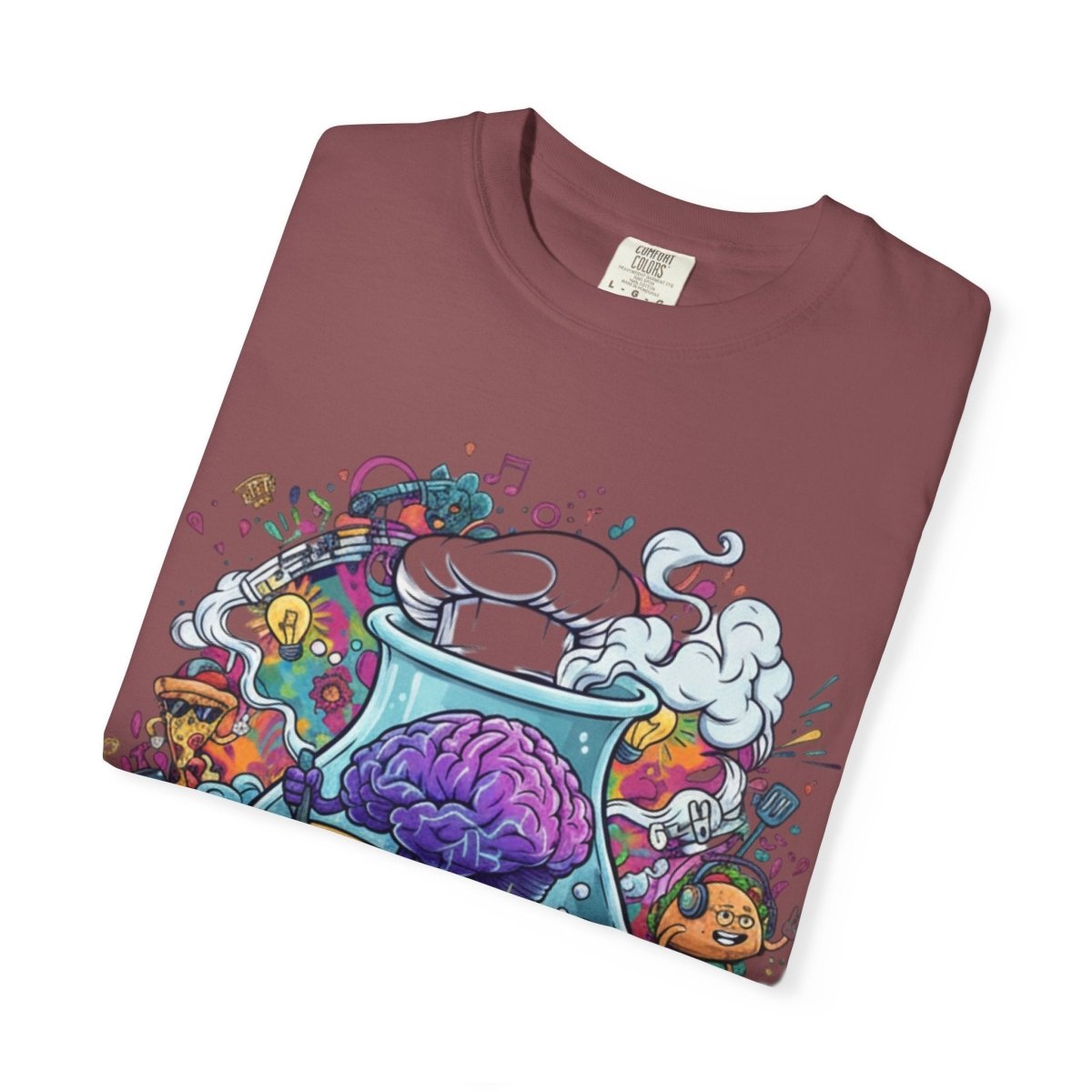 "Let Me Cook" T-Shirt — Colorful Chef Brain Illustration - Sole & Drip