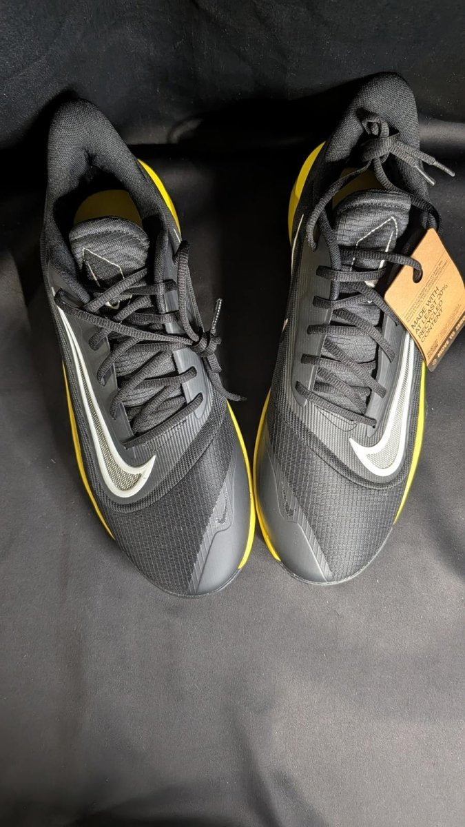 NEW Nike Precision VII Basketball Shoes Black Yellow Men's Size 14 HJ9153 - 001 - Sole & Drip