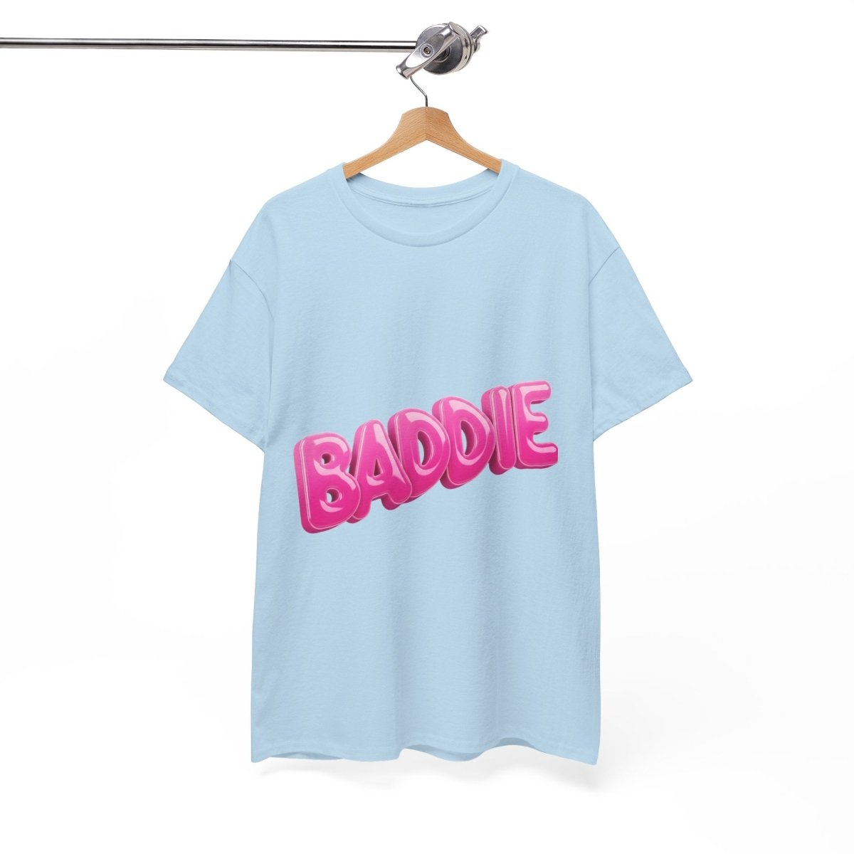 Baddie Pink Bubble Text Tee - Trendy Graphic T-Shirt - Sole & Drip
