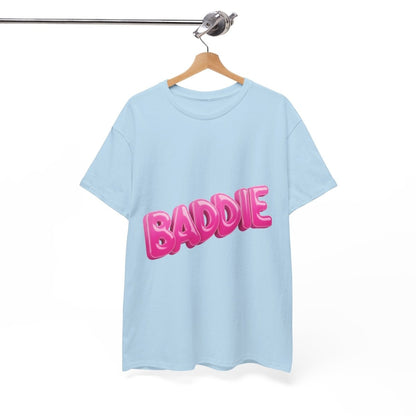 Baddie Pink Bubble Text Tee - Trendy Graphic T-Shirt - Sole & Drip