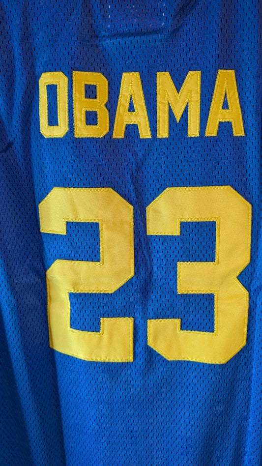 NWT Headgear Classics Barack Obama 23 Punahou High School Jersey Blue XL - Sole & Drip
