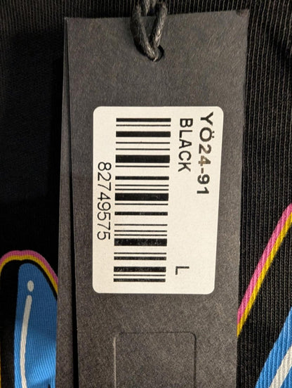 NWT LEFT POINT "Made You Smile" Graffiti Drip T-Shirt Black Neon Large Street - Sole & Drip