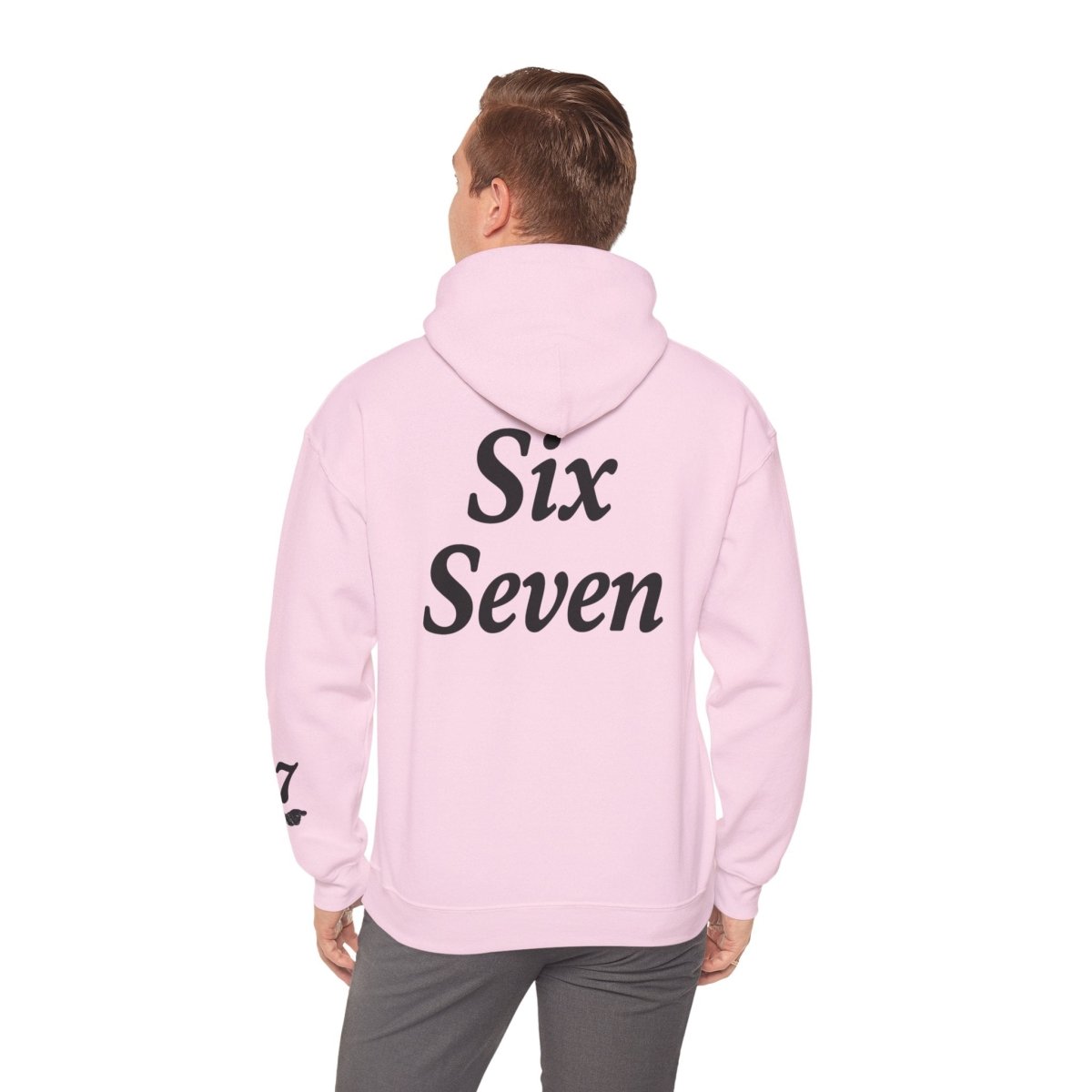 Hooded Sweatshirt - 6 7 w/hands on Front , Six Seven on back and 6 7 w hands on Left side - Sole & Drip