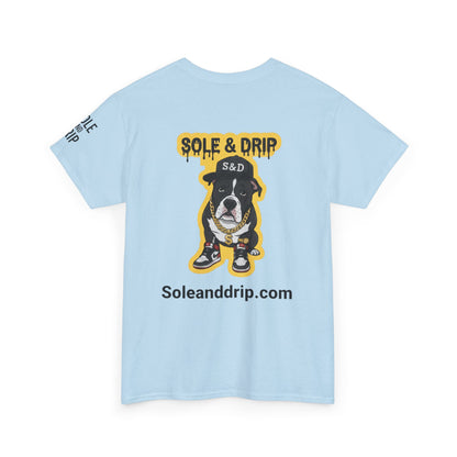 Sole and Drip Short Sleeve Tee — Sneaker Graphic Shirt with 'SOLE AND DRIP' Design