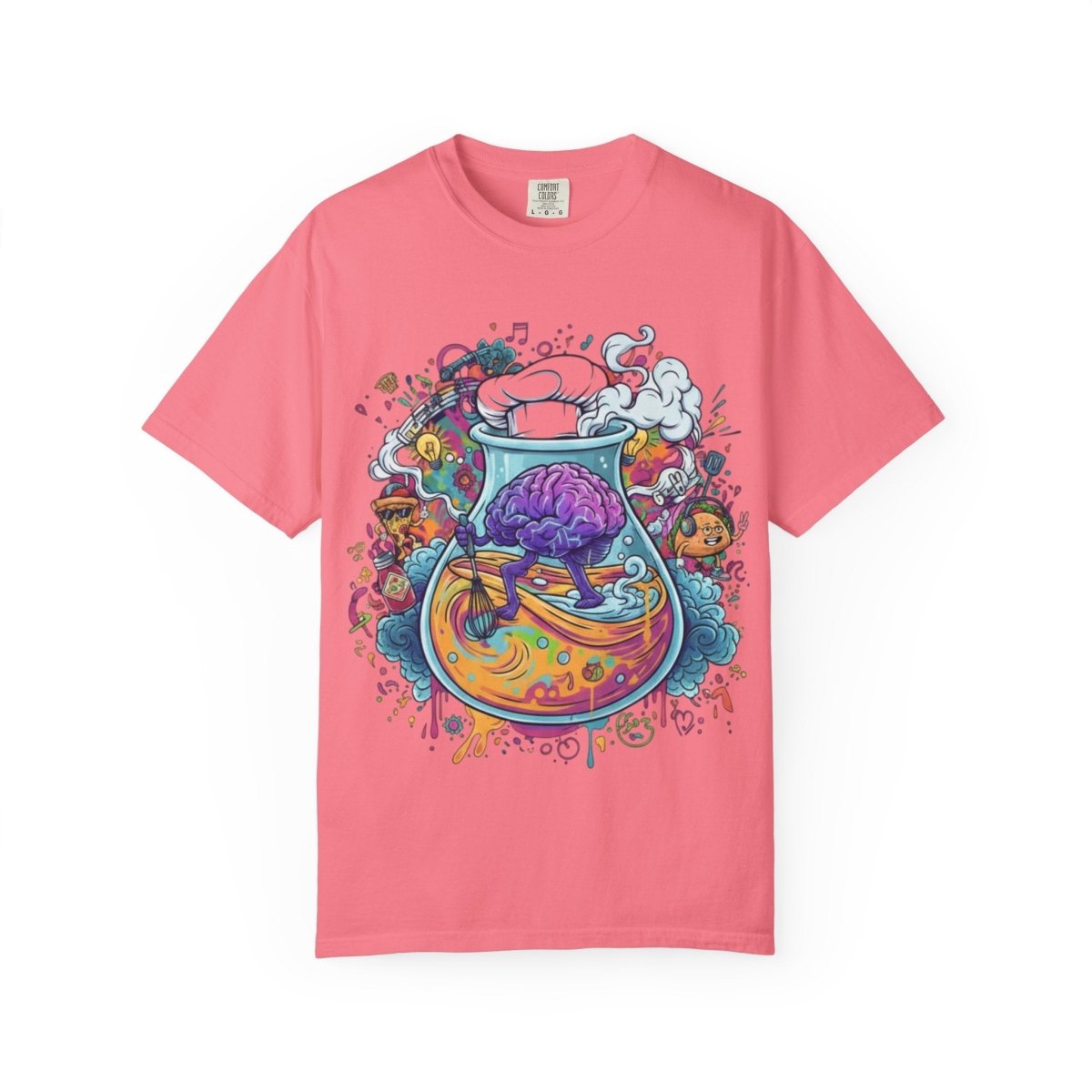 "Let Me Cook" T-Shirt — Colorful Chef Brain Illustration - Sole & Drip