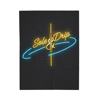 Sole & Drip Neon Velveteen Plush Blanket