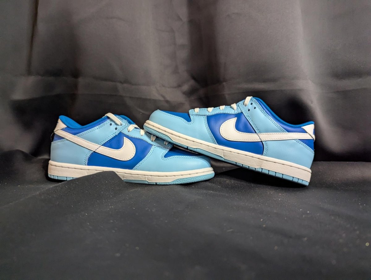 NEW NIB Nike Dunk Low Retro QS "Argon" Blue White Size 3Y Preschool DV2635 - 400 - Sole & Drip