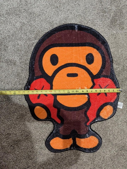 NEW Hypebeast BAPE x KAWS Baby Milo Tufted Rug Ape Monkey 29x25" Streetwear - Sole & Drip