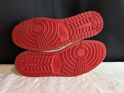 Jordan 1 Low SE "Spades" White Red Gold Size 13 Used VGC DJ5185 - 100 No Box - Sole & Drip