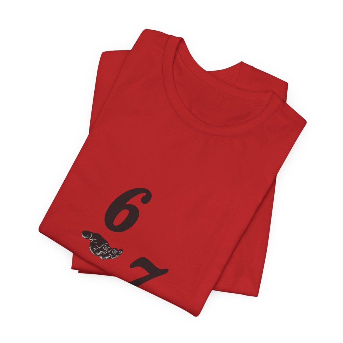 6 7 W hands Tee — Minimal 6 7 w/hands Graphic T-Shirt - Sole & Drip