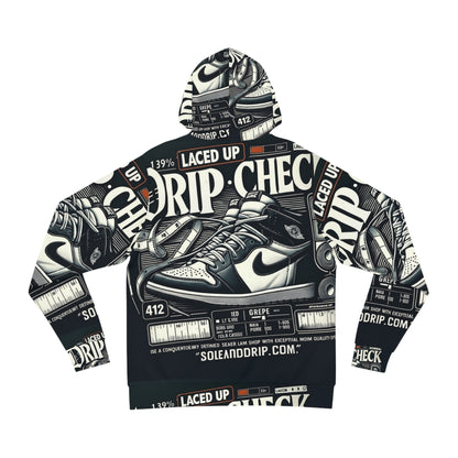 Drip Check Sneaker Hoodie — All-Over Print Streetwear