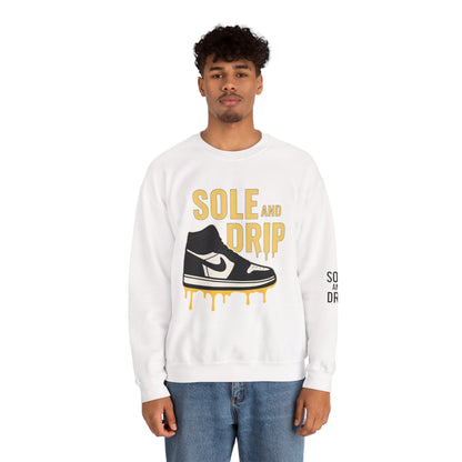 Sole and Drip Sweatshirt — Sneaker Graphic Shirt with 'SOLE AND DRIP' Design