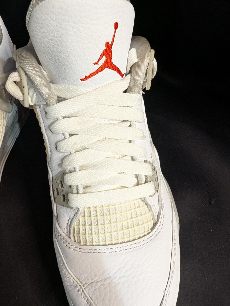Jordan 4 Retro GS "White Oreo" Size 6.5Y Used VGC w/ Box CT8527 - 100 Speckle - Sole & Drip