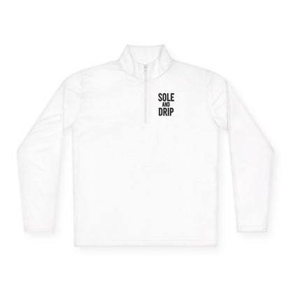 Sole and Drip Long Sleeve Quarter zip — 'SOLE AND DRIP' Design - Sole & Drip
