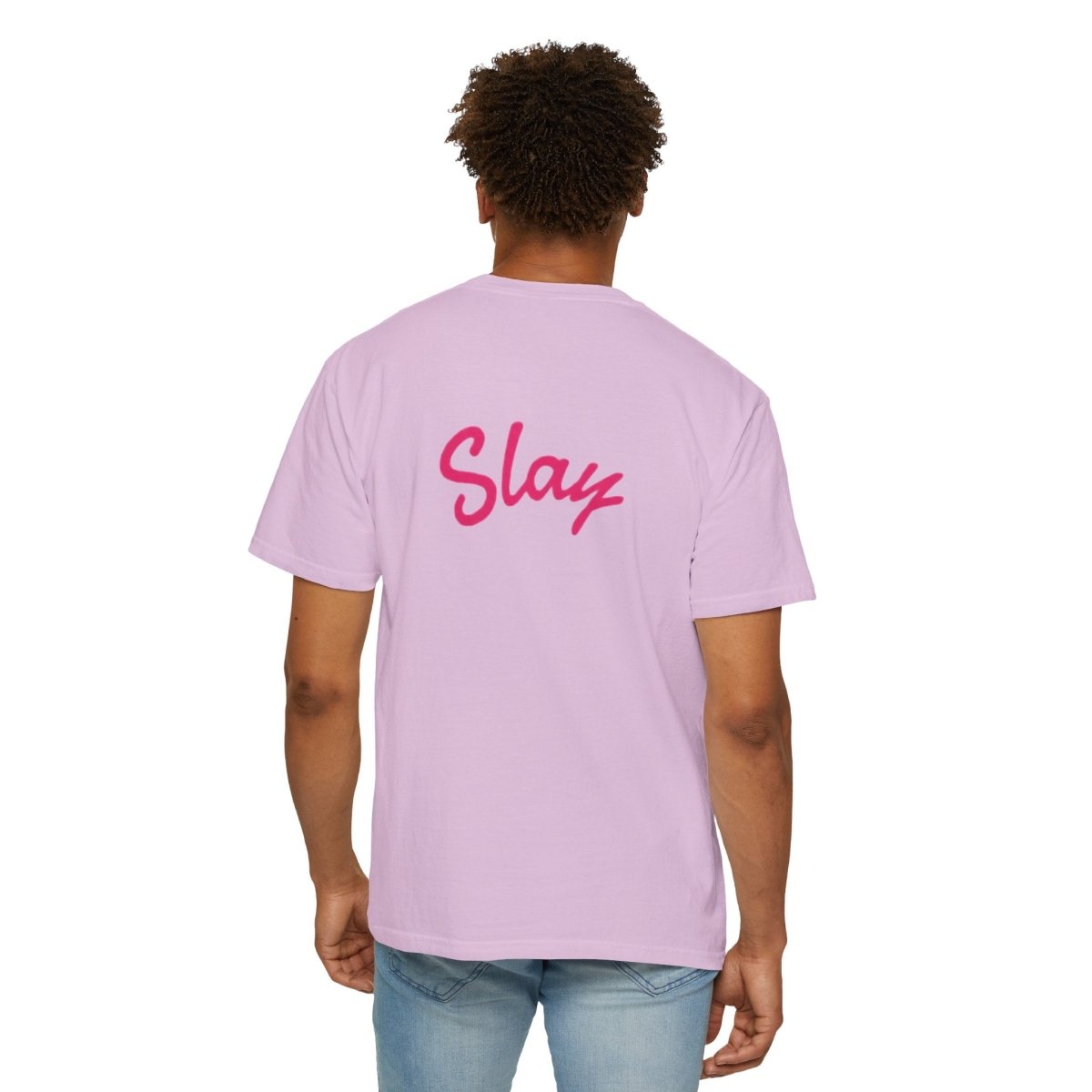 Baddie 67 T-Shirt — Pink Script "Baddie" Front & "Slay" Back - Sole & Drip