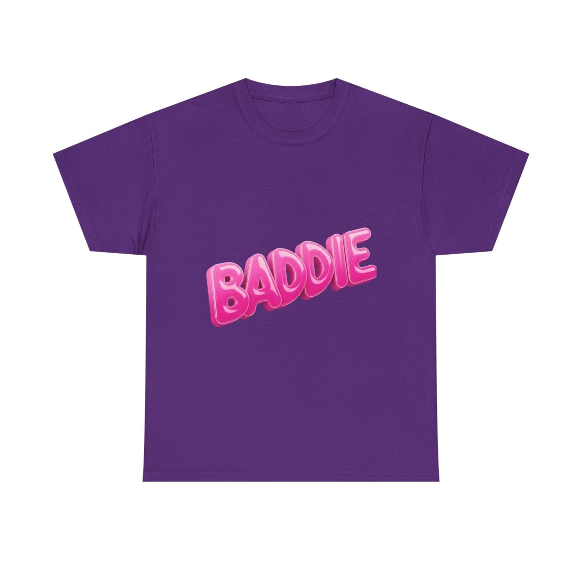 Baddie Pink Bubble Text Tee - Trendy Graphic T-Shirt - Sole & Drip