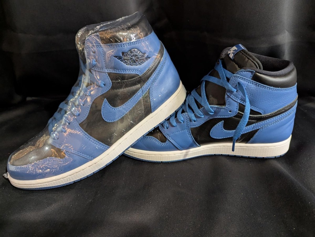 NEW NIB Air Jordan 1 High OG "Dark Marina Blue" Black Blue Size 12 555088 - 404 - Sole & Drip