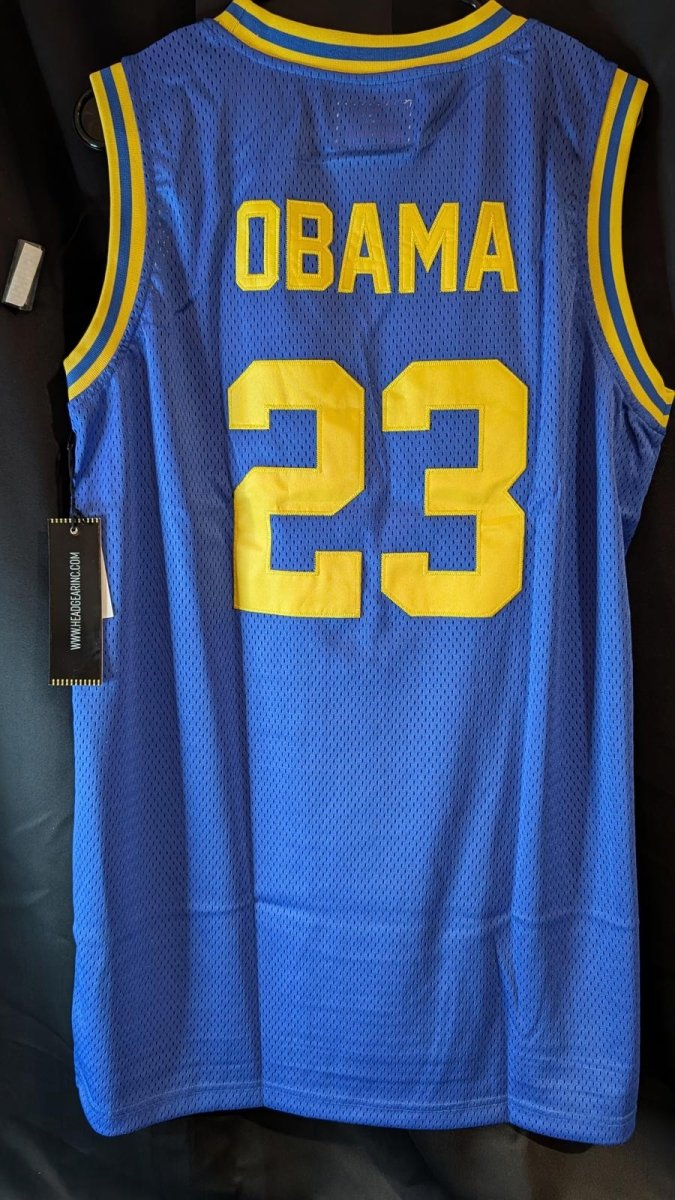 NWT Headgear Classics Barack Obama 23 Punahou High School Jersey Blue XL - Sole & Drip