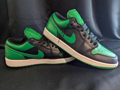 Jordan 1 Low "Lucky Green" Black Green Size 13 Like New VGC w/ Box 553558 - 065 - Sole & Drip