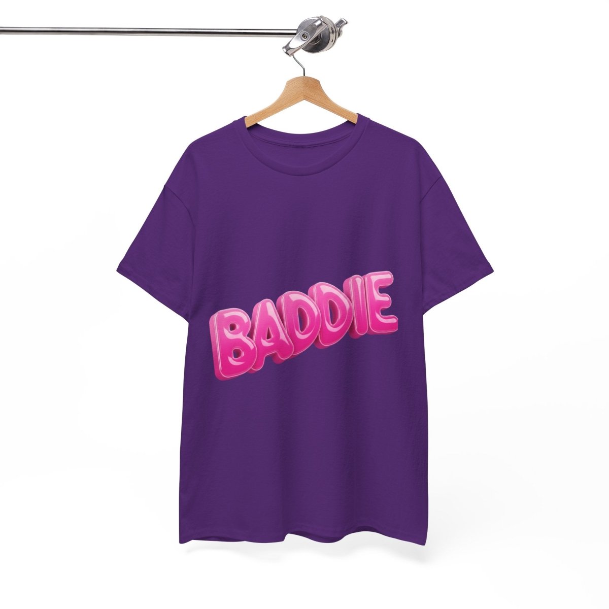 Baddie Pink Bubble Text Tee - Trendy Graphic T-Shirt - Sole & Drip