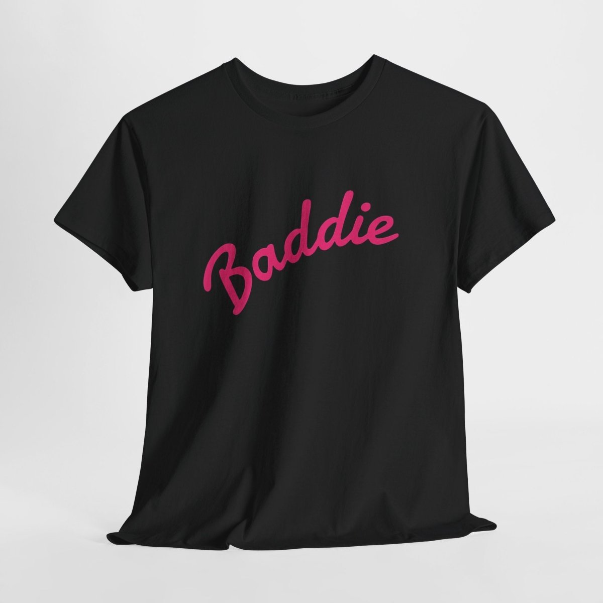 Baddie Script Tee — Pink Retro Graphic T‑Shirt - Sole & Drip