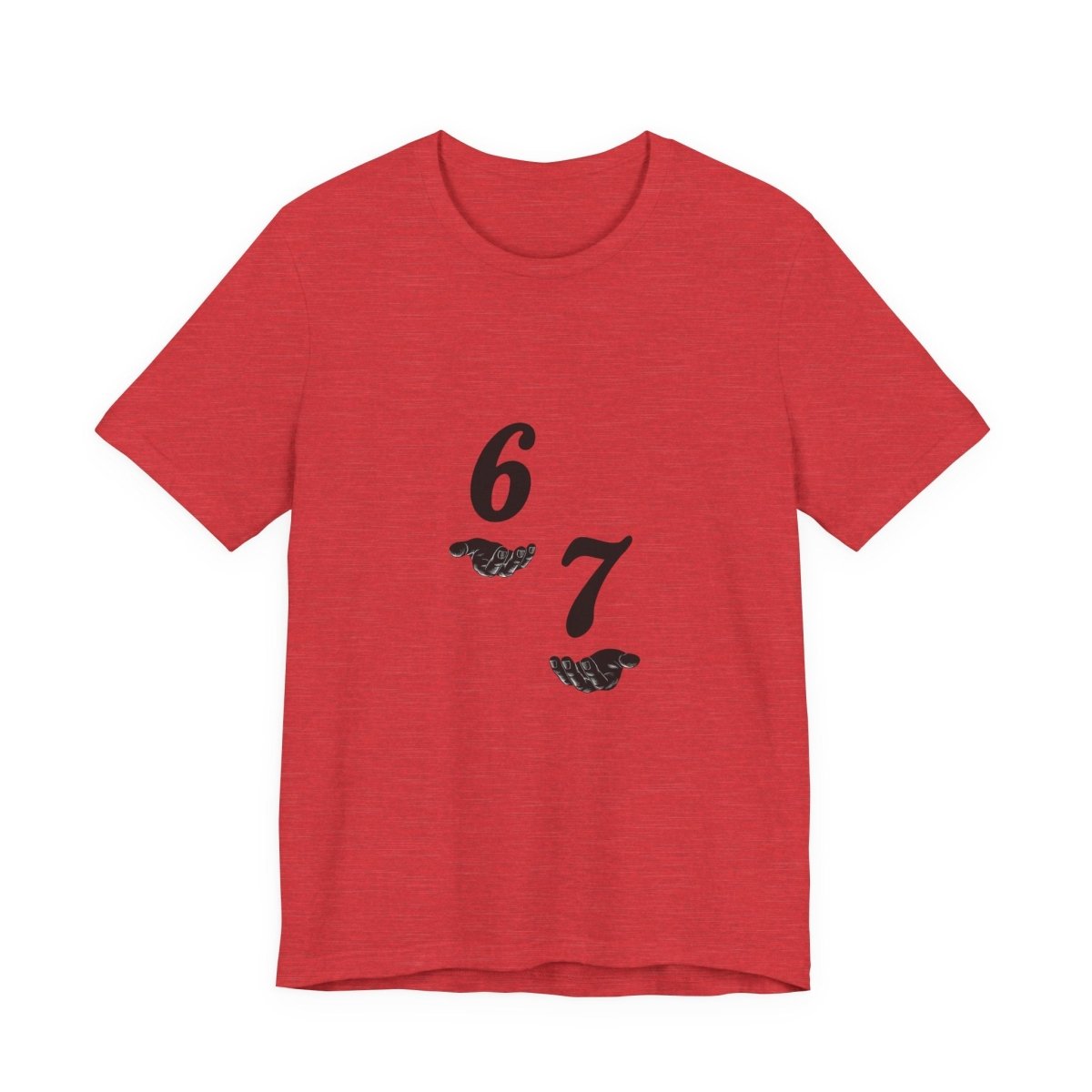 6 7 W hands Tee — Minimal 6 7 w/hands Graphic T-Shirt - Sole & Drip