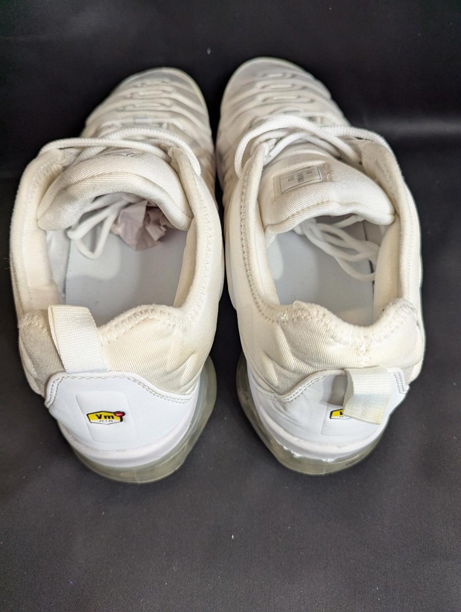 Nike Air VaporMax Plus "Triple White" Used VGC Size 13 924453 - 100 Off White - Sole & Drip