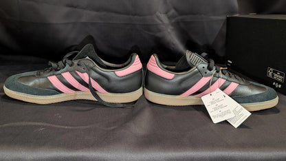 NEW NIB Adidas Samba OG Messi "Inter Miami" Black Pink Size 10 JP7845 Gum Sole - Sole & Drip
