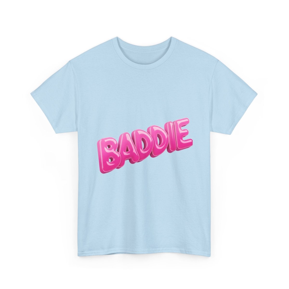 Baddie Pink Bubble Text Tee - Trendy Graphic T-Shirt - Sole & Drip