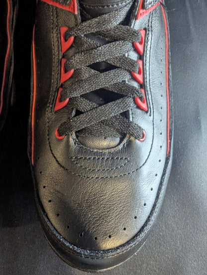 Jordan 2 Retro "Alternate '87" Black Red Size 13 Used VGC 834274 - 001 High Top - Sole & Drip
