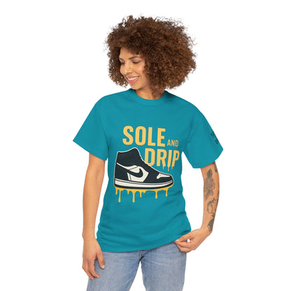 Sole and Drip Short Sleeve Tee — Sneaker Graphic Shirt with 'SOLE AND DRIP' Design