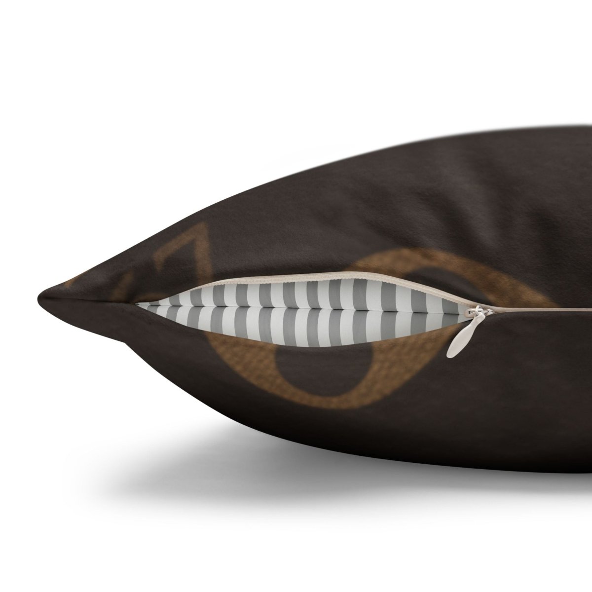 6 7 Gold Hand Gesture IYKYK Decorative Pillow — Luxe Monogram Faux Suede Throw Pillowcase - Sole and Drip