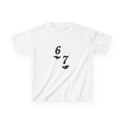 Kids Tee “6 7” Minimalist Graphic — Six Seven Backprint