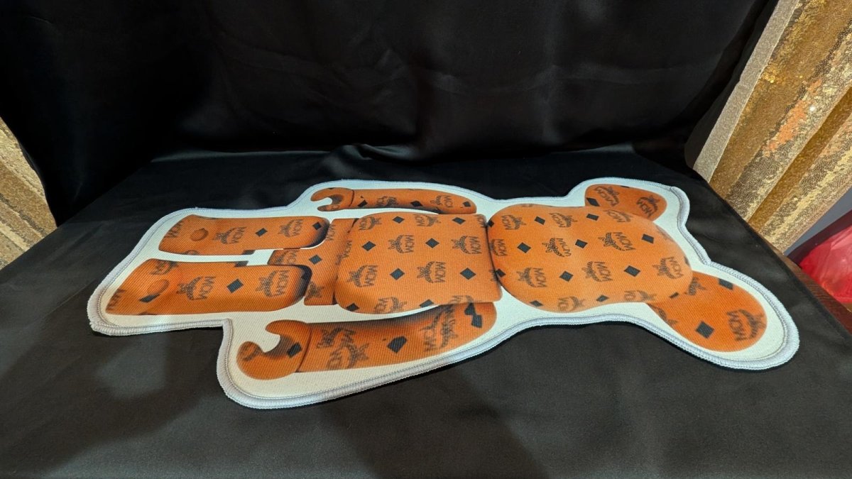 NEW Hypebeast MCM Monogram x Bearbrick Figure Rug 31" Die - Cut Accent Mat - Sole & Drip