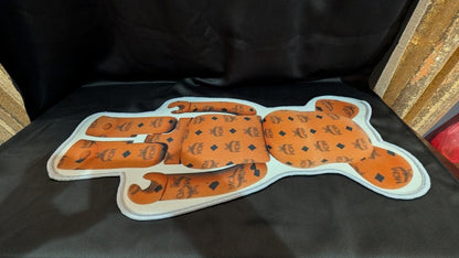 NEW Hypebeast MCM Monogram x Bearbrick Figure Rug 31" Die - Cut Accent Mat - Sole & Drip