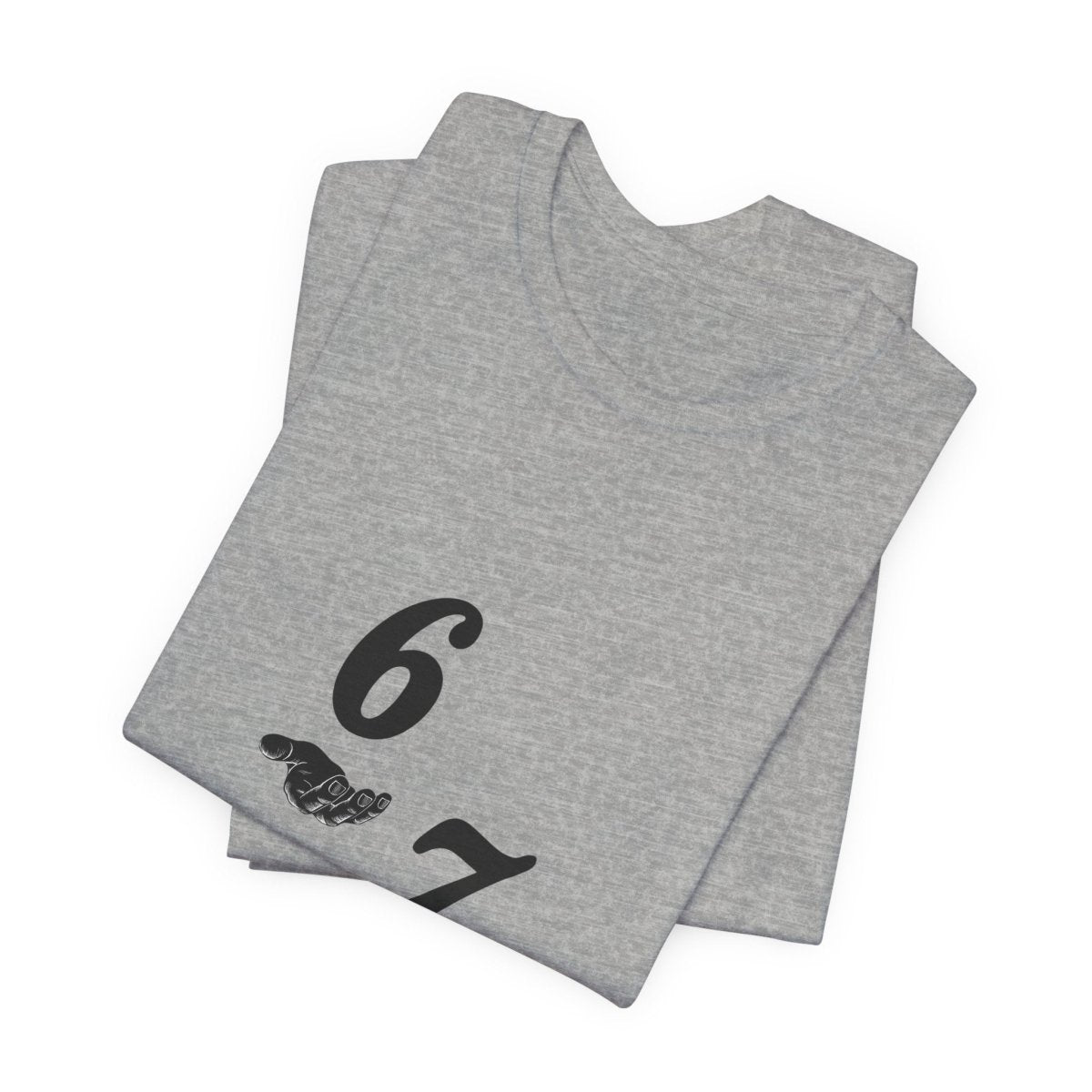 6 7 W hands Tee — Minimal 6 7 w/hands Graphic T-Shirt - Sole & Drip