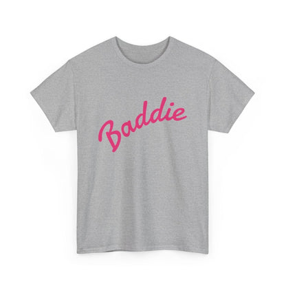 Baddie Script Tee — Pink Retro Graphic T‑Shirt - Sole & Drip