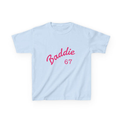 Kids Tee — Pink “Baddie 67” Front & “Slay” Back Graphic - Sole & Drip