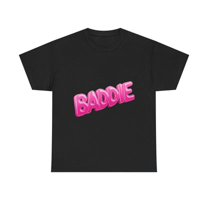 Baddie Pink Bubble Text Tee - Trendy Graphic T-Shirt - Sole & Drip