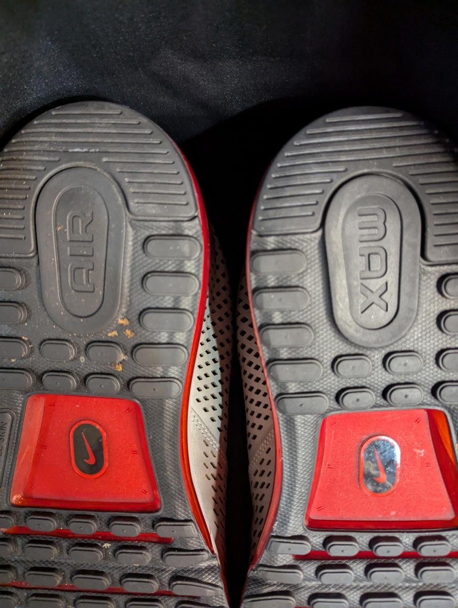 Nike Air Max Graviton Mid Silver Chilling Red US 13 Used w/ Box 616045 - 006 - Sole & Drip