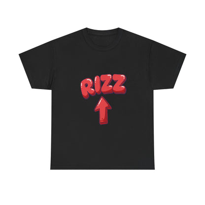 Adult Tee — Playful "RIZZ" Arrow Graphic Shirt