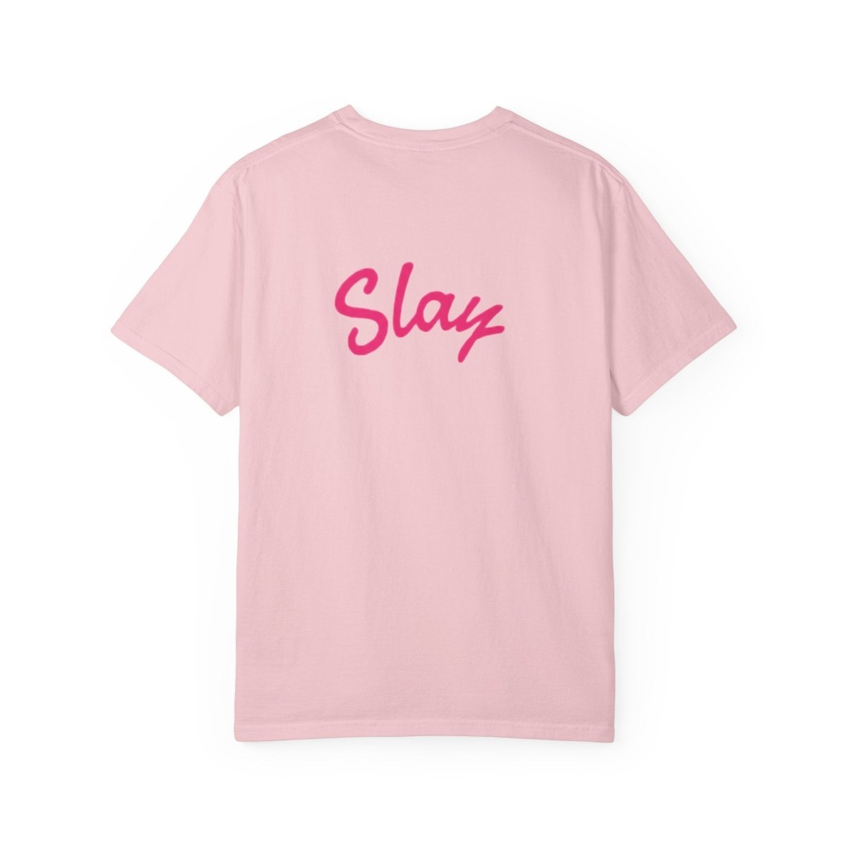 Baddie 67 T-Shirt — Pink Script "Baddie" Front & "Slay" Back - Sole & Drip