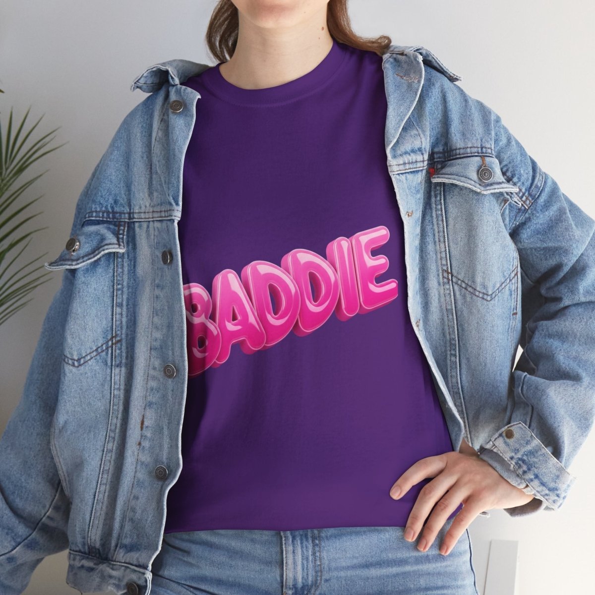 Baddie Pink Bubble Text Tee - Trendy Graphic T-Shirt - Sole & Drip
