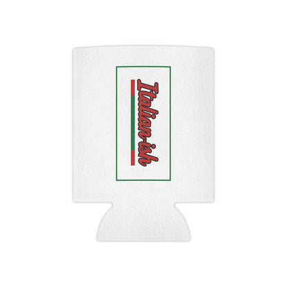 Italian-ish Can Cooler – Retro Script with Italy Flag Accent