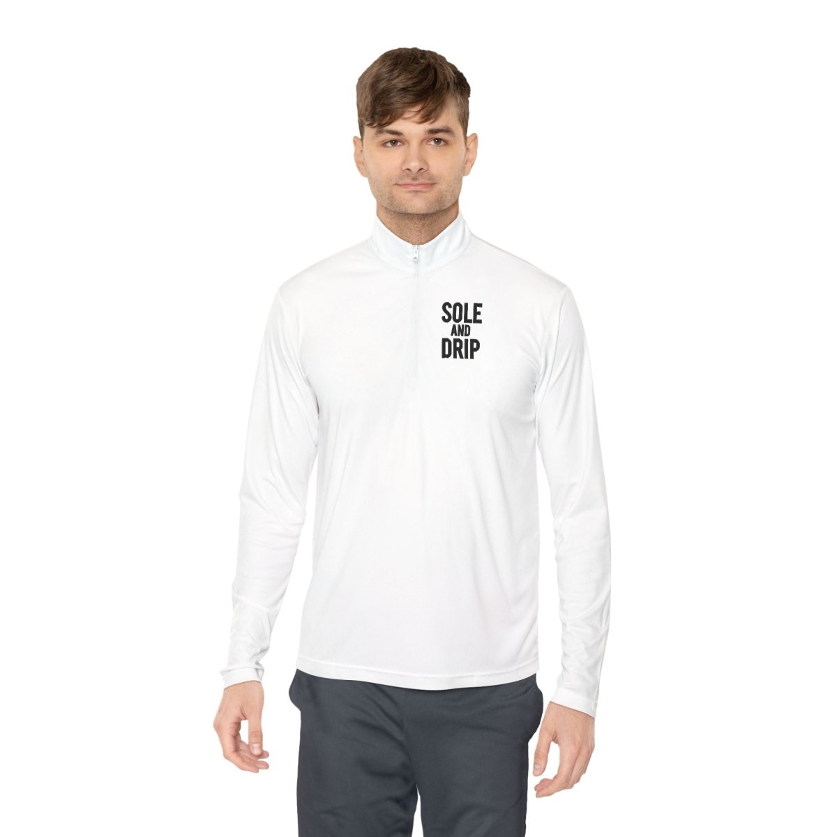 Sole and Drip Long Sleeve Quarter zip — 'SOLE AND DRIP' Design - Sole & Drip