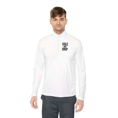 Sole and Drip Long Sleeve Quarter zip — 'SOLE AND DRIP' Design - Sole & Drip